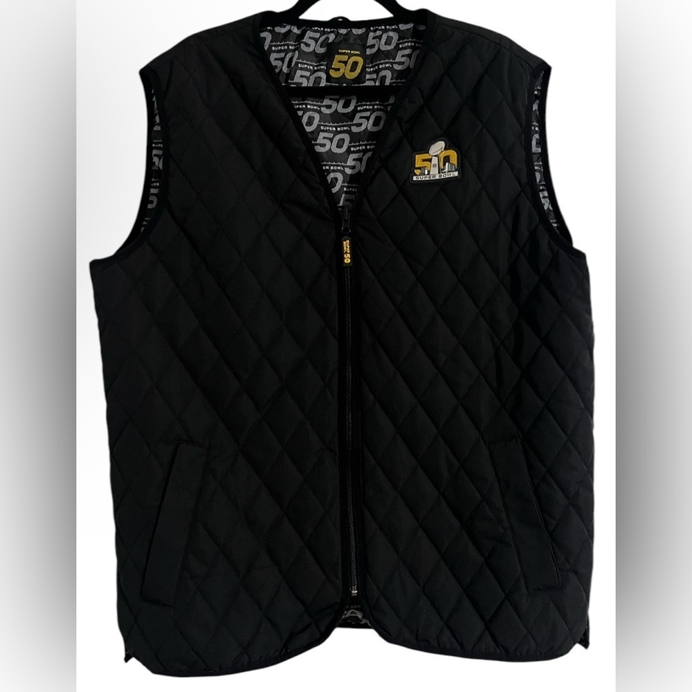 NFL Super Bowl 50 Special Edition Quilted 3in1 Jacket and Vest Set RARE - Picture 4 of 16